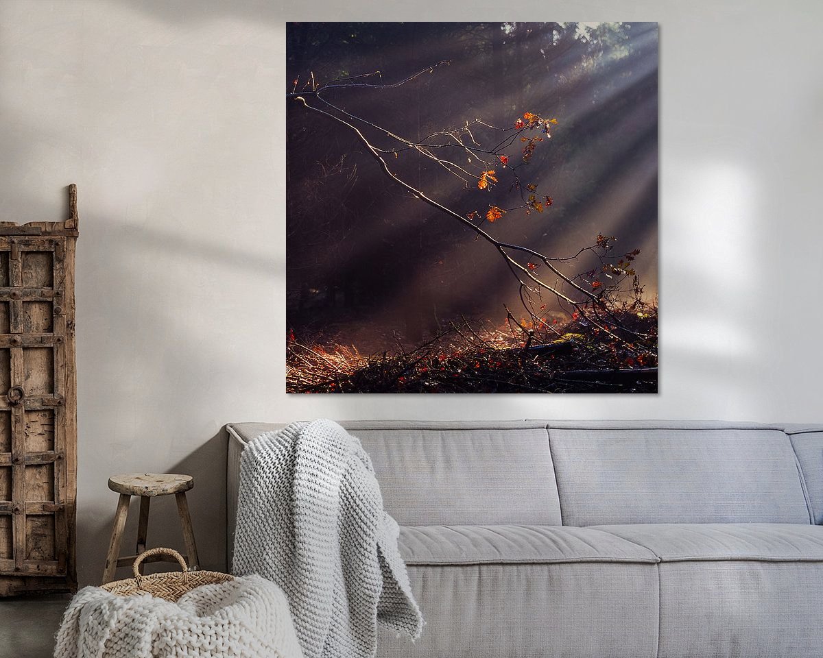 Voorbeeld van het werk in een kamer
