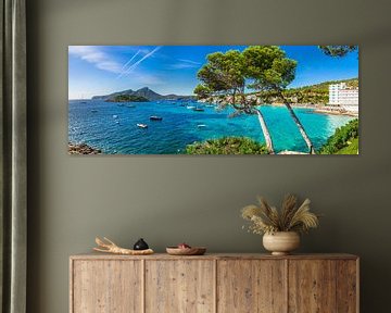 Panorama of Sant Elm, seaside Mallorca, Balearic Islands Spain by Alex Winter