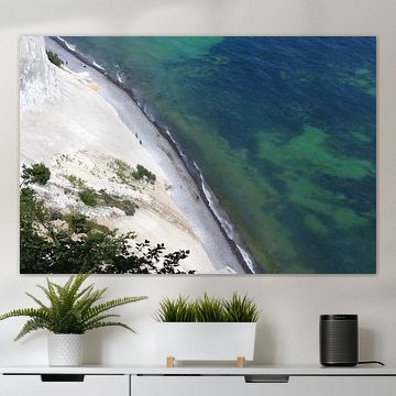 Mons Klint coast aerial view, Denmark