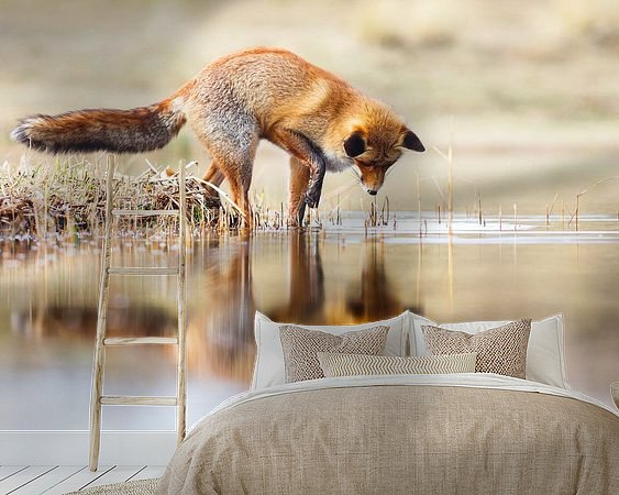 Voorbeeld van het werk in een kamer