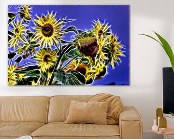 Neon Sunflowers