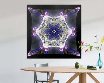 Mandala étoile pixel