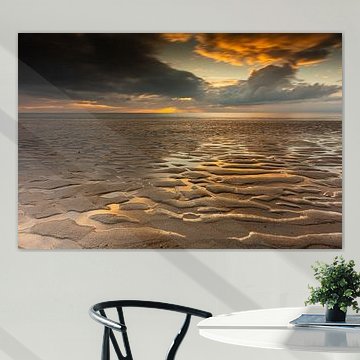 Retreating tide at the Brouwersdam