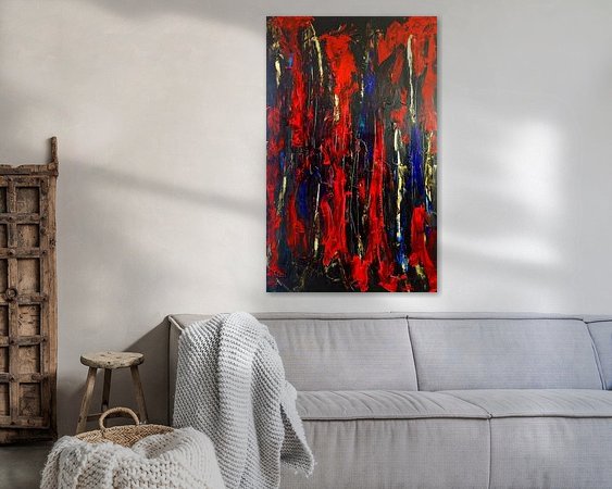 Voorbeeld van het werk in een kamer