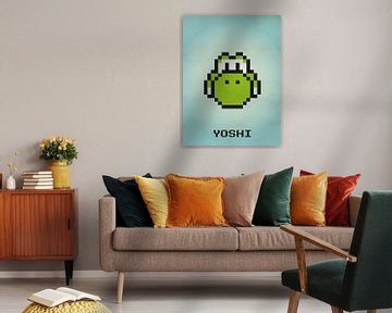 Yoshi uit Mario Games - Pixel Art van MDRN HOME