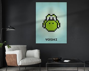 Yoshi aus den Mario-Spielen - Pixel Art