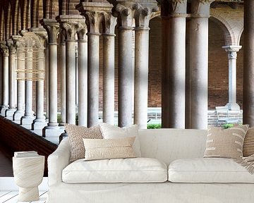 Zirkulation in einem Klostergarten von Margot van den Berg