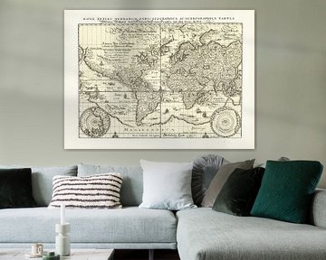 Matthew Merian, Carte du monde, vers 1648
