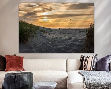 Coucher de soleil sur la plage de Wijk aan Zee sur Dana Oei fotografie