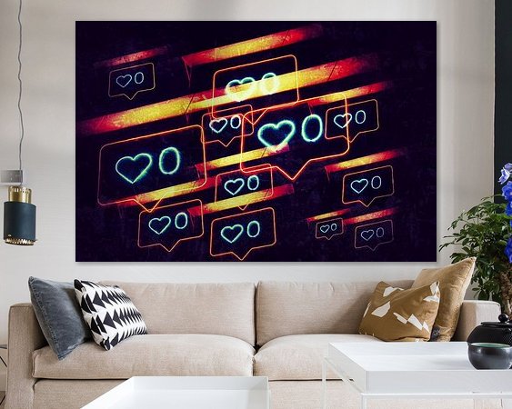 Voorbeeld van het werk in een kamer