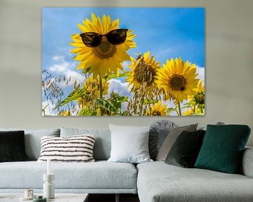 Zonnebloem met zonnebril van Ans Bastiaanssen