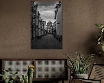 Een blik op de Oldehove, Leeuwarden (zwart-wit) van Martijn Mureau