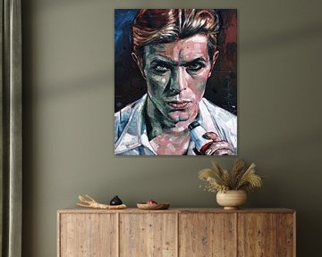 David Bowie schilderij van Jos Hoppenbrouwers