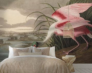 Red Spoonbill - Teylers Edition - Birds of America, John James Audubon by Teylers Museum