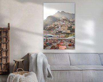 Positano Strand - Amalfi Kust, Italië van Henrike Schenk