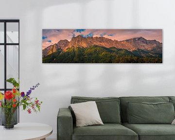 Panoramic photo of the Bavarian Alps