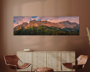 Panoramic photo of the Bavarian Alps