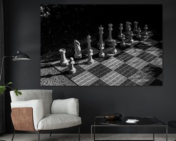 Schaakspel in zwart wit van Patrick Verhoef