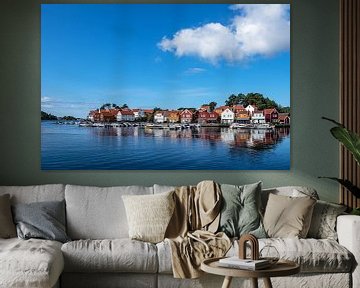 Blick auf das Dorf Furuholmen in Norwegen von Rico Ködder