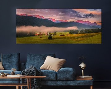 Panorama Beierse Alpen van Henk Meijer Photography