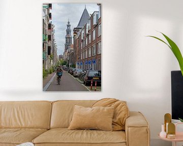 Westerkerk gezien vanuit de Bloemstraat Amsterdam