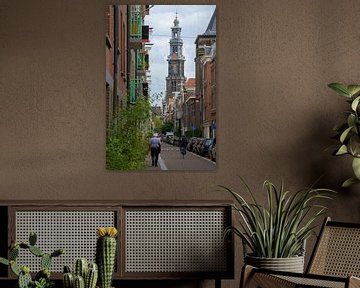 Westerkerk seen from the Bloemstraat Amsterdam by Peter Bartelings