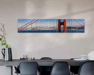 Golden Gate Bridge – Extremes Panorama von Melanie Viola