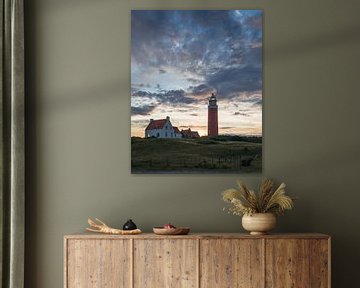 Texel Eierland lighthouse after sunset by Andre Gerbens