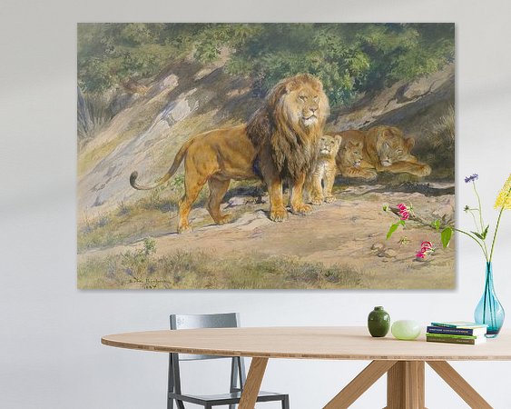 Voorbeeld van het werk in een kamer