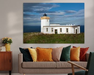Dunscansby Head Lighthouse. John o'Groats Schotland van Gert Hilbink