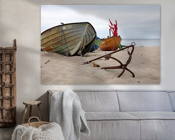 Ostsee - Fischerboote am Strand von Kölpinsee (Usedom) von t.ART