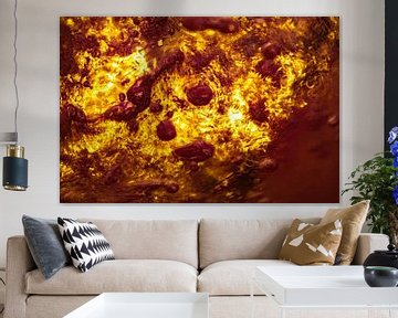 Rood Oranje Vuur | Abstracte Foto van Nanda Bussers