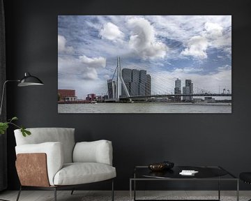 Rotterdam Erasmusbrug (Color) van Jeanette van Starkenburg