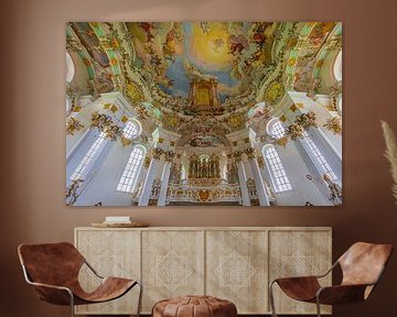 Interieur van de Wieskirche van Henk Meijer Photography