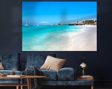 Palm Beach op Aruba in de Caribbische Zee op de Nederlandse Antillen van Eye on You