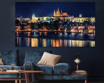 Prague in the evening by Manjik Pictures