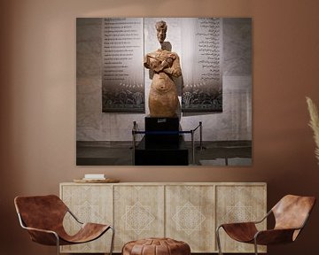 large statue of the 18th dynasty Pharaoh Akhenaten by Mohamed Abdelrazek