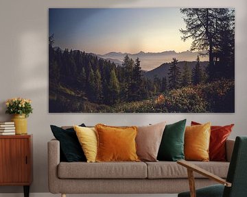 Autumn atmosphere on the mountains with a view of the Alps by chamois huntress