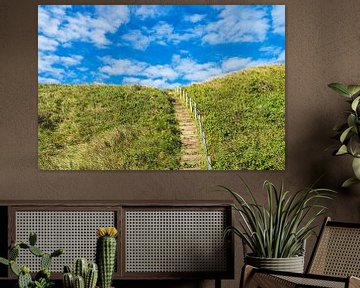 Staircase in the dunes near Hirtshals in Denmark by Rico Ködder