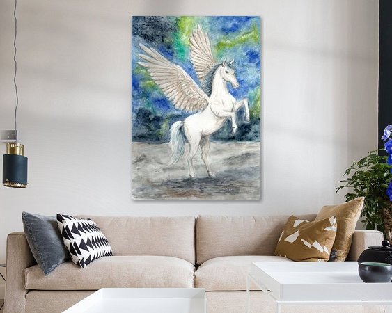 Voorbeeld van het werk in een kamer