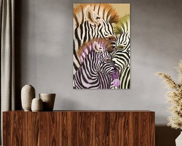 Bubblegum zebra van Gisela- Art for You