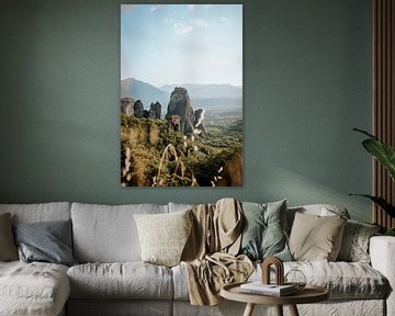 The monasteries of Meteora in Greece | Print on wall by Milene van Arendonk