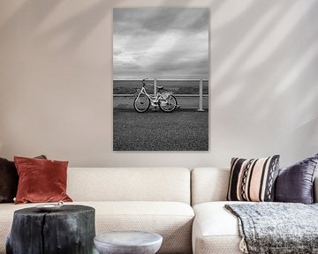 Lonely bicycle on the seawall by Pictorine