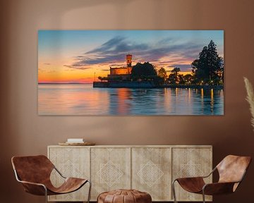 Panorama zonsondergang bij kasteel Montfort van Henk Meijer Photography