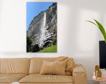 Staubbach Waterval, Lauterbrunnen, Zwitserland van Imladris Images