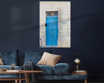 Blauwe deur op Malta van Myrthe Visser-Wind