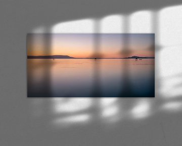 Panorama vom Sonnenaufgang am südlichen Plattensee bei Fonyód von Daniel Pahmeier