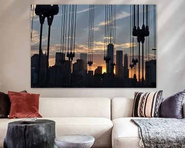 Zonsondergang in New York van Myrthe Visser-Wind