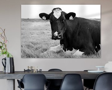 Portret van een koe van Esther Wagensveld