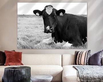 Portret van een koe van Esther Wagensveld